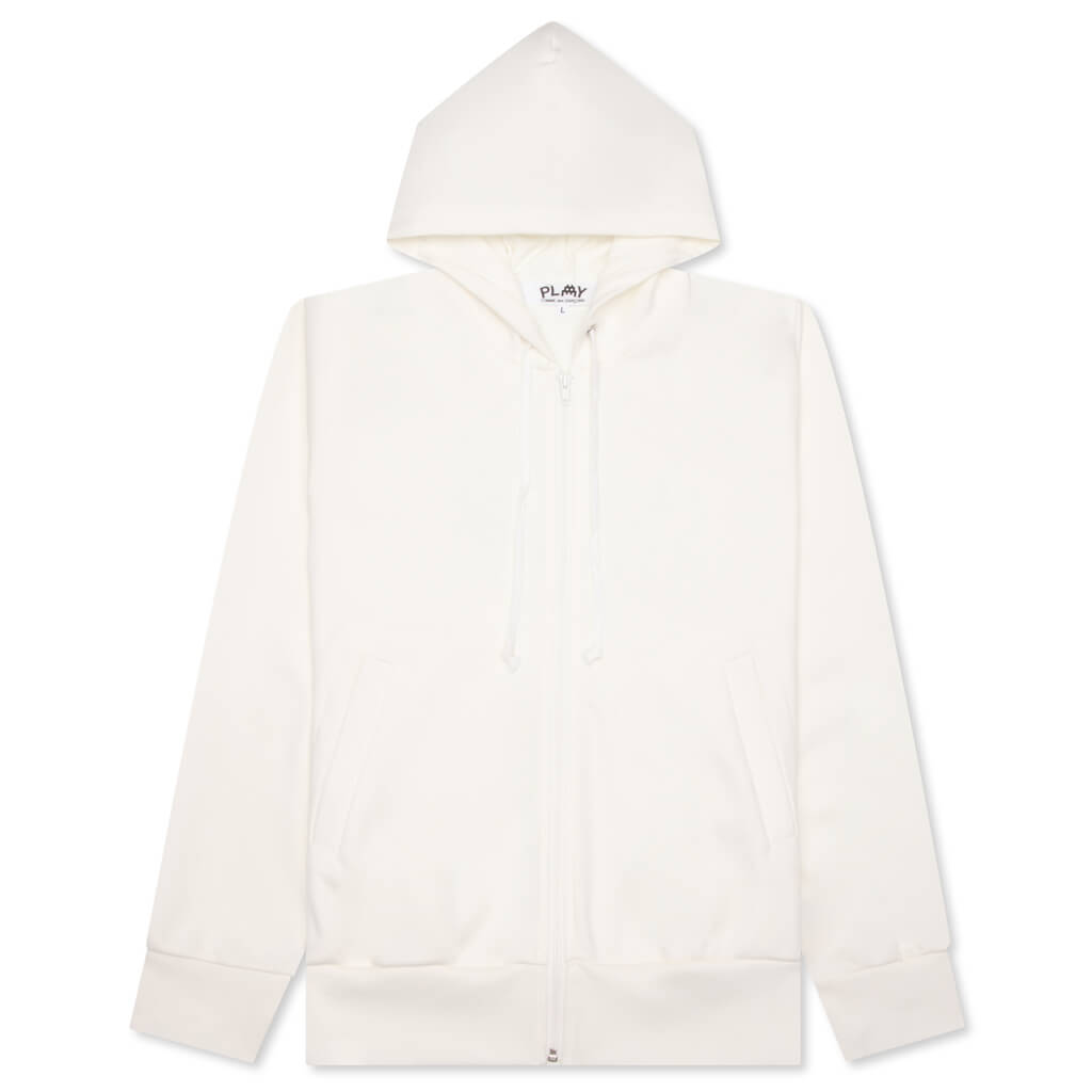 Comme des Garcons PLAY x the Artist Invader Women's Full-Zip Hoodie - Off-White - COMME DES GARCONS
