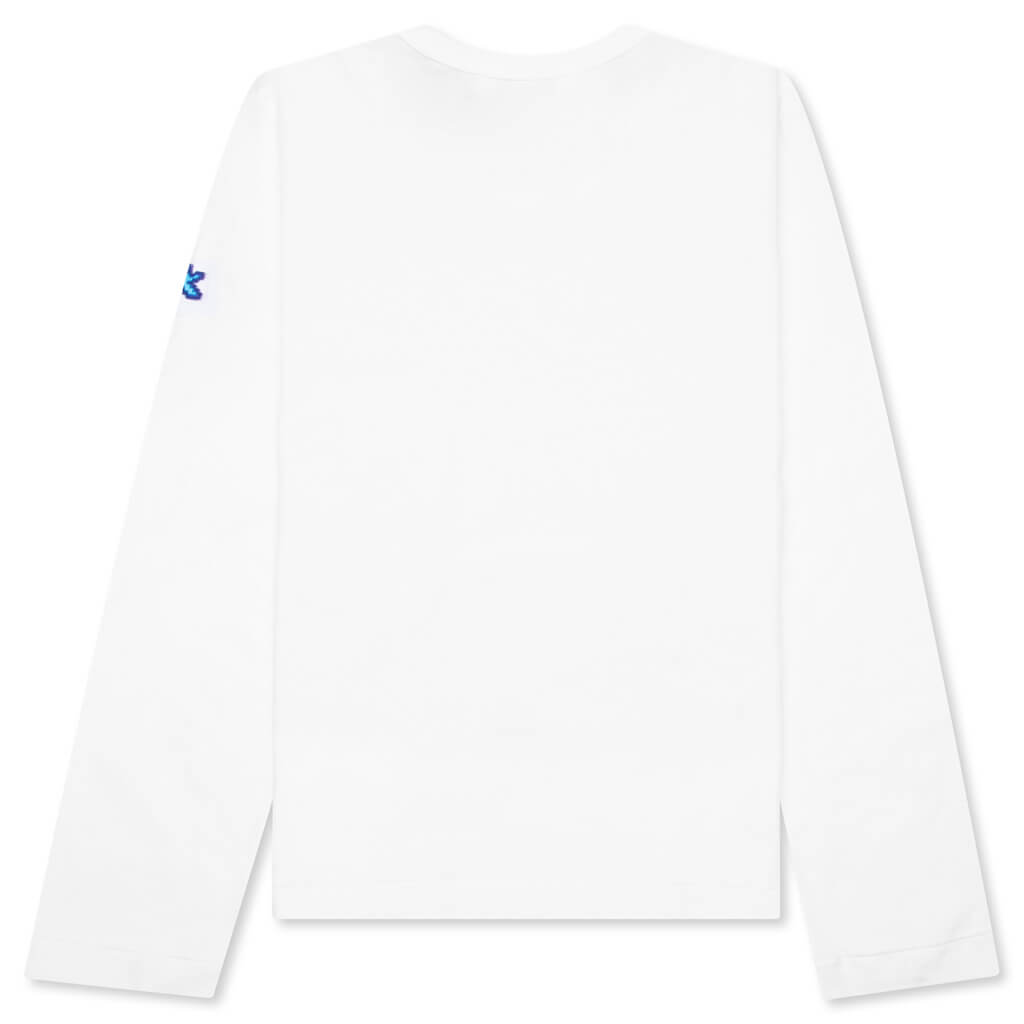 Comme des Garcons PLAY x the Artist Invader Women's L/S Tee - White - COMME DES GARCONS