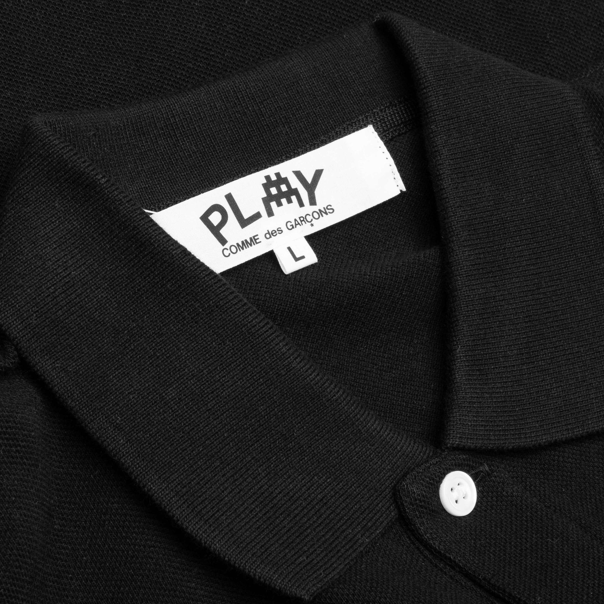 Comme des Garcons PLAY x the Artist Invader Women's Polo - Black - COMME DES GARCONS