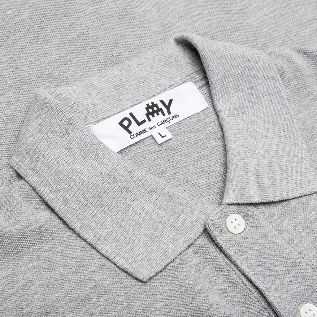 Comme des Garcons PLAY x the Artist Invader Women's Polo - Grey - COMME DES GARCONS