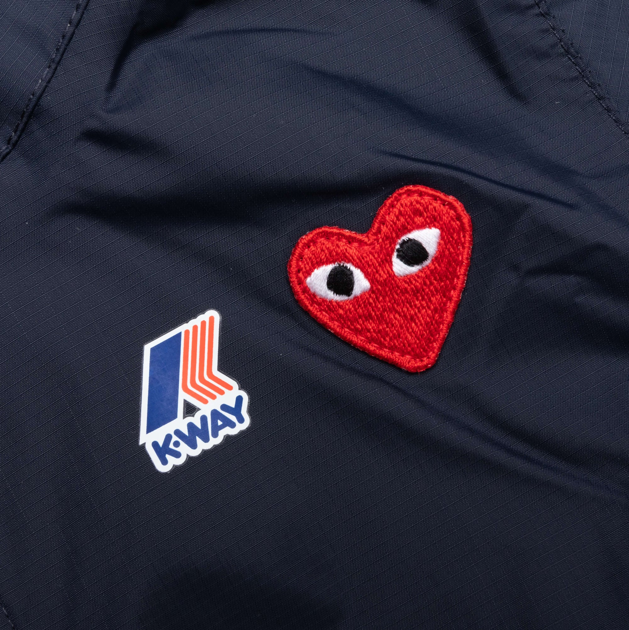 Comme des Garcons Play x K-Way Kids Full Zip Jacket - Navy - COMME DES GARCONS