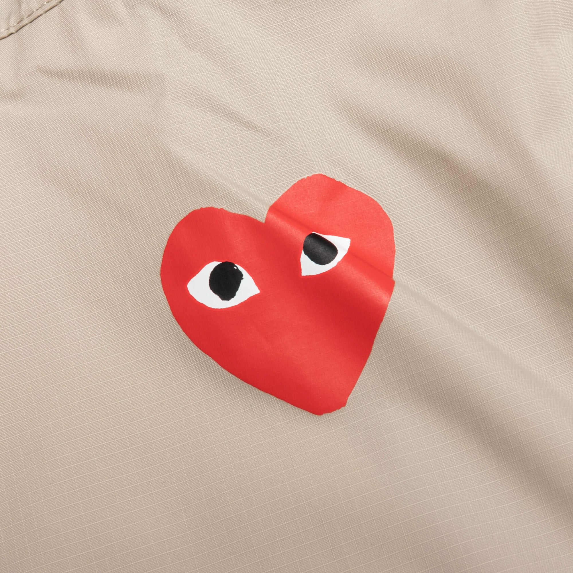 Comme des Garcons Play x K-Way Kids Half Zip Jacket - Beige - COMME DES GARCONS