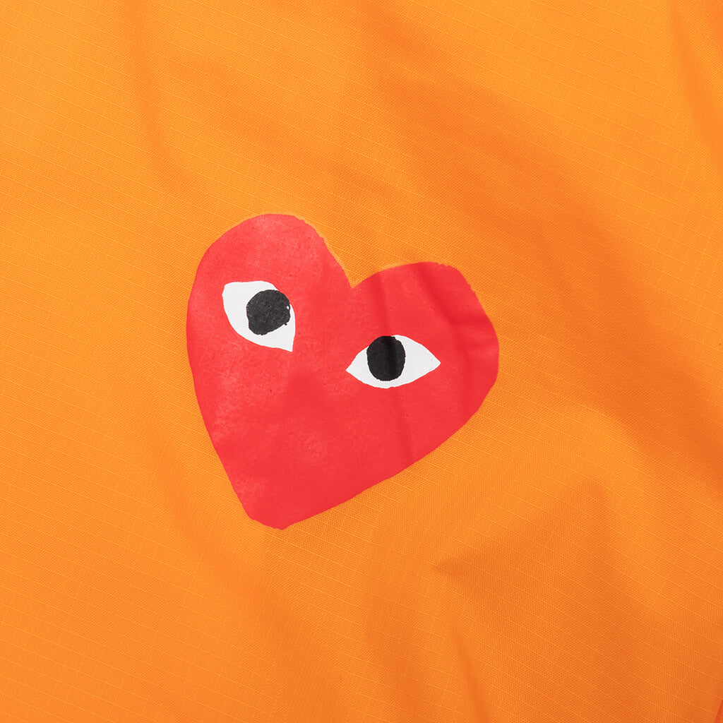 Comme des Garcons Play x K-Way Kids Half Zip Jacket - Orange - COMME DES GARCONS