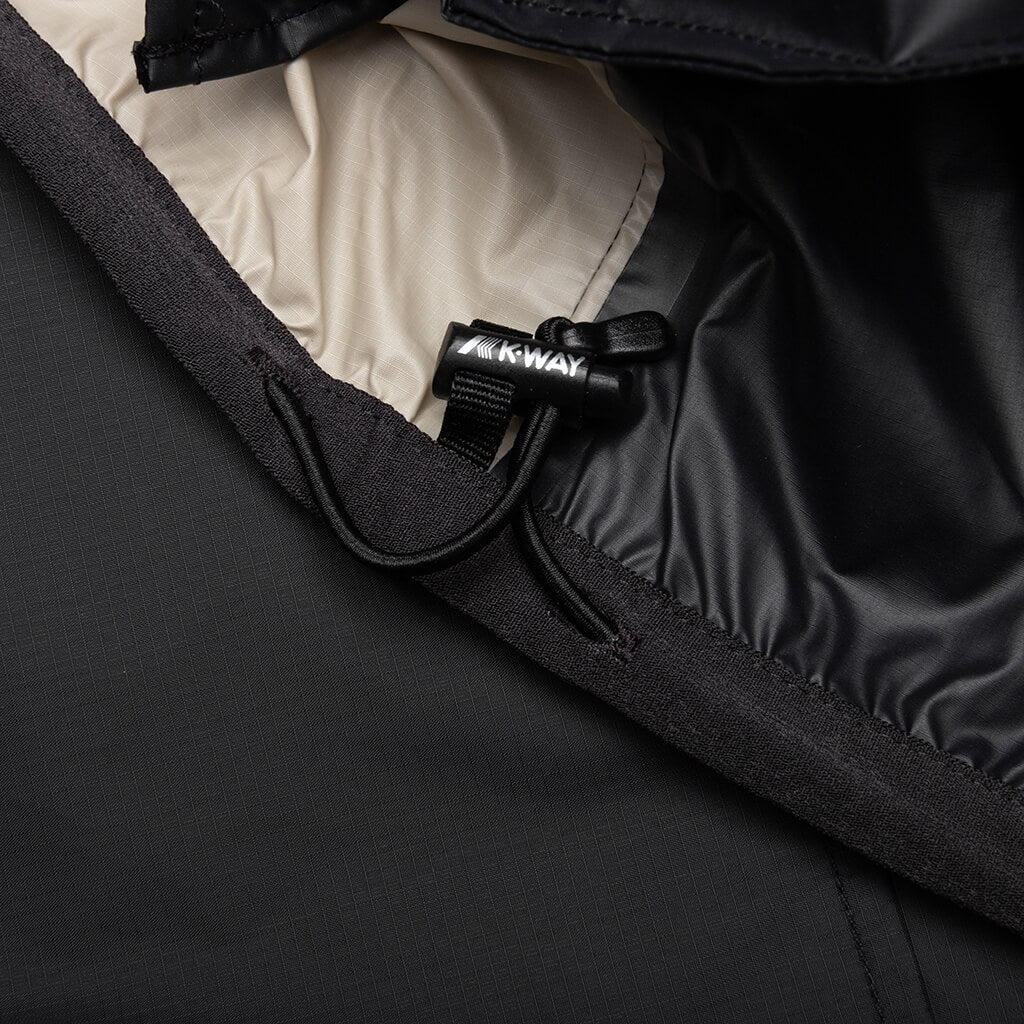 Comme des Garcons Play x K-Way Logos Full Zip Jacket - Beige/Black - COMME DES GARCONS