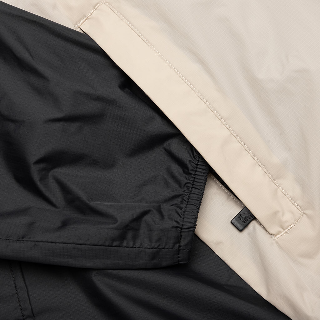 Comme des Garcons Play x K-Way Logos Full Zip Jacket - Beige/Black - COMME DES GARCONS