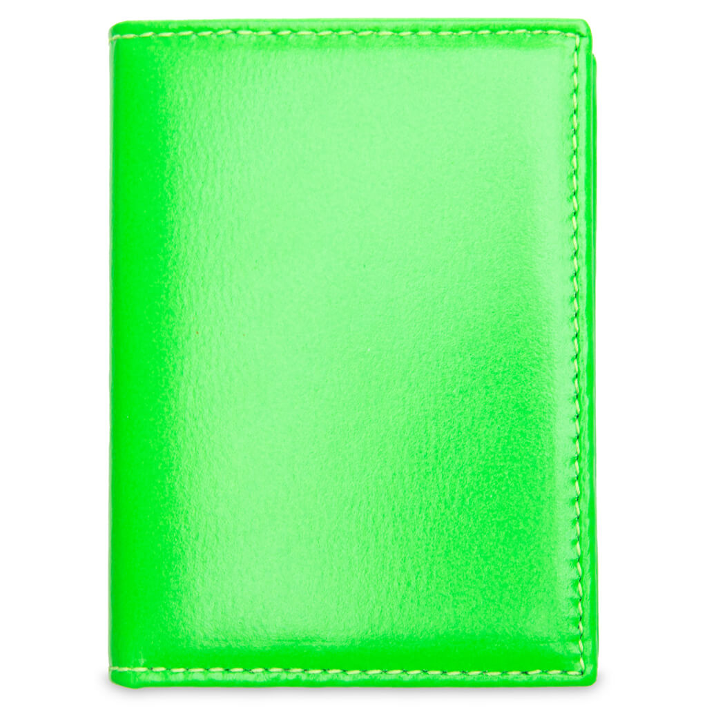 Super Fluo Wallet Green Comme des garcons – Гарантія оригінальності – боковий вид