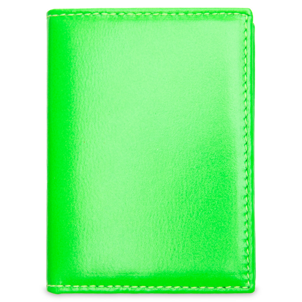 Super Fluo Wallet Green Comme des garcons – Гарантія оригінальності – боковий вид