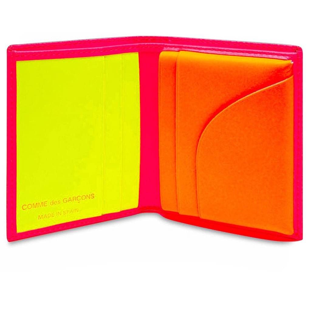 Super Fluo Wallet Pink Comme des garcons – Гарантія оригінальності – вид ззаду