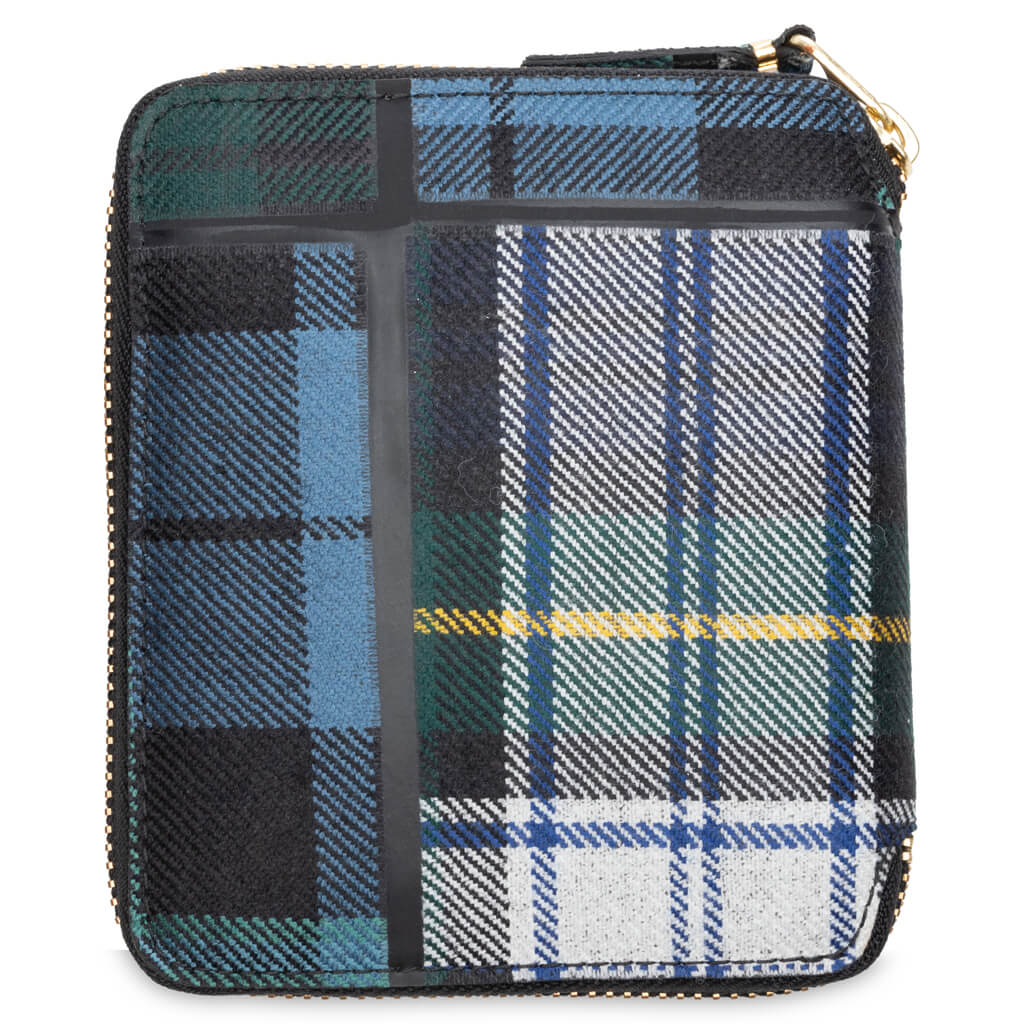 Tartan Patchwork Wallet Green Comme des garcons – Гарантія оригінальності – детальний вид