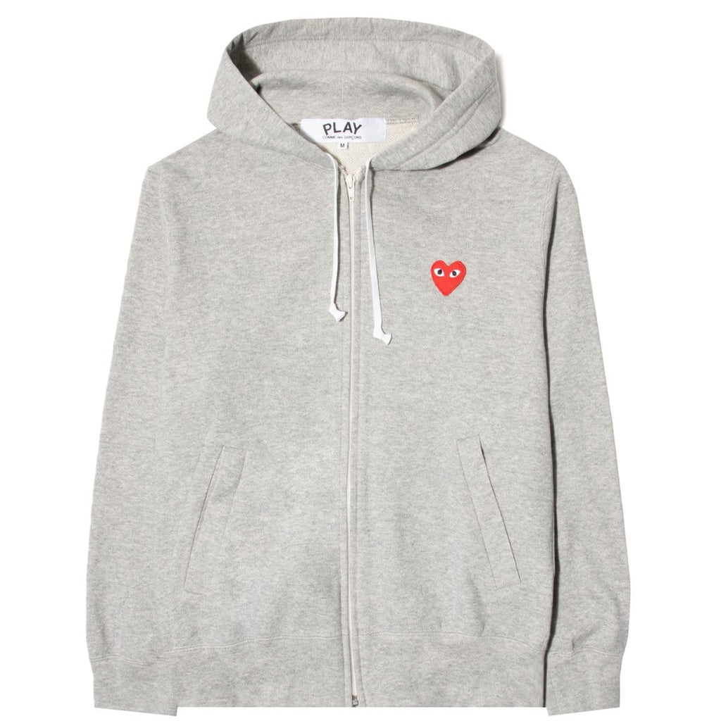 Play Zip Invader Heart Hooded Sweatshirt Comme des garcons оригінал – Купити в Україні – боковий вид