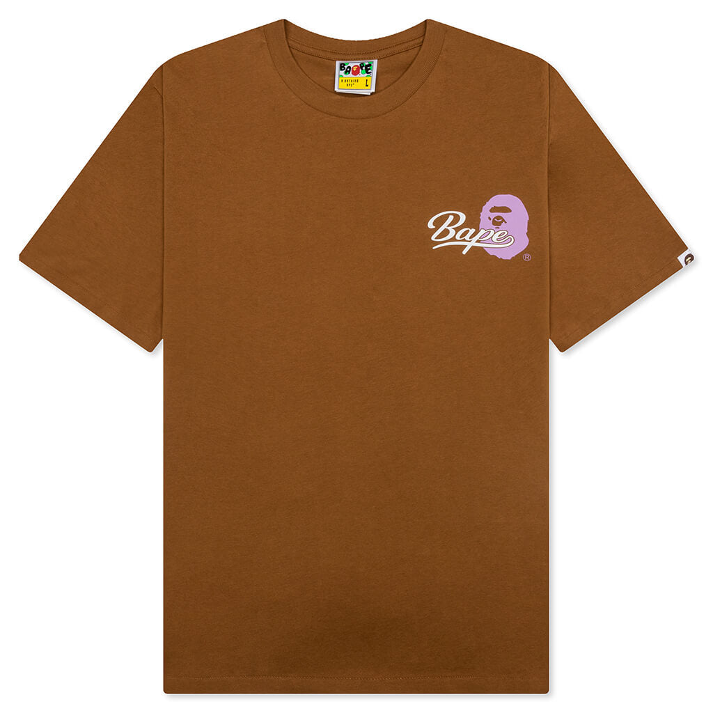 Cursive College Logo Relaxed Fit Tee A bathing ape – Гарантія оригінальності – боковий вид