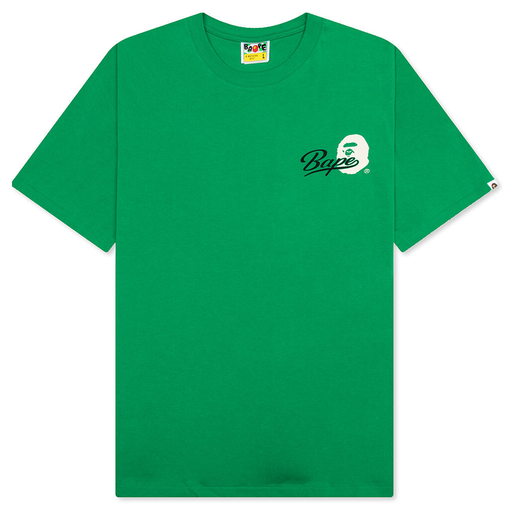 Cursive College Logo Relaxed Fit Tee A bathing ape – Гарантія оригінальності – боковий вид