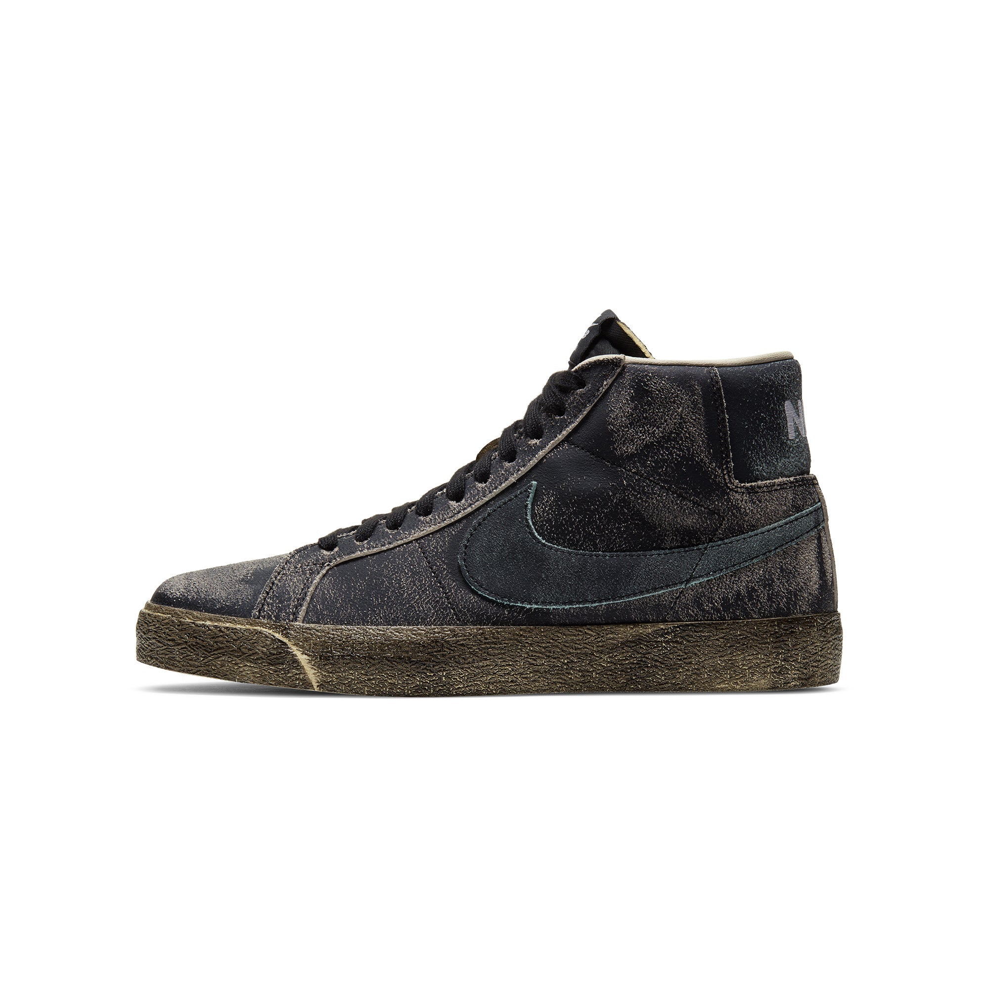 Оригінальна Mens Zoom Blazer MID Premium Shoes Black Nike – боковий вид