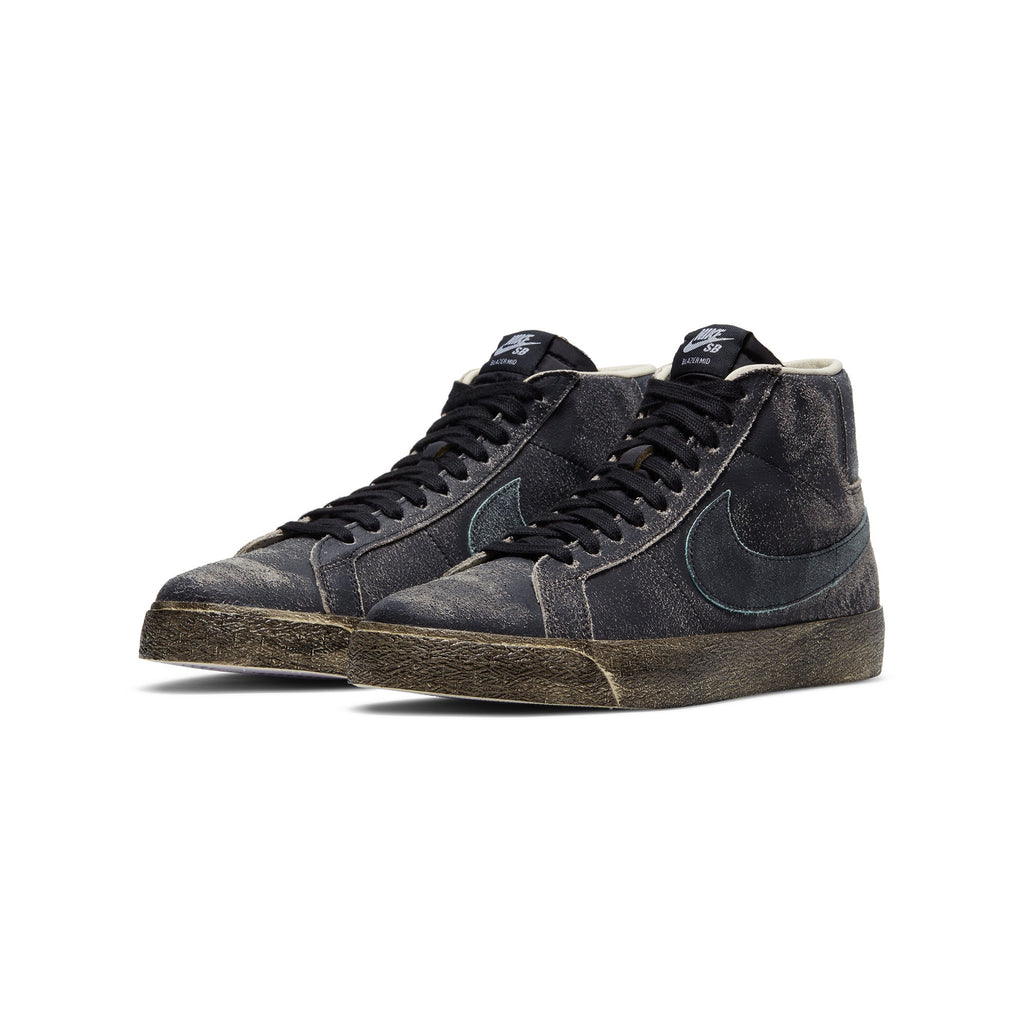 Оригінальна Mens Zoom Blazer MID Premium Shoes Black Nike – вид ззаду