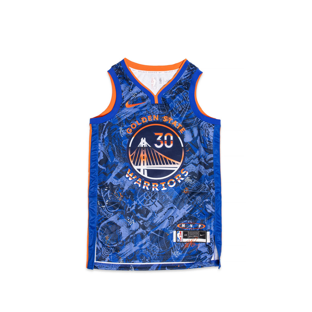 Mens Stephen Curry Select Series Jersey Hyper Royal Nike оригінал – Купити в Україні – боковий вид
