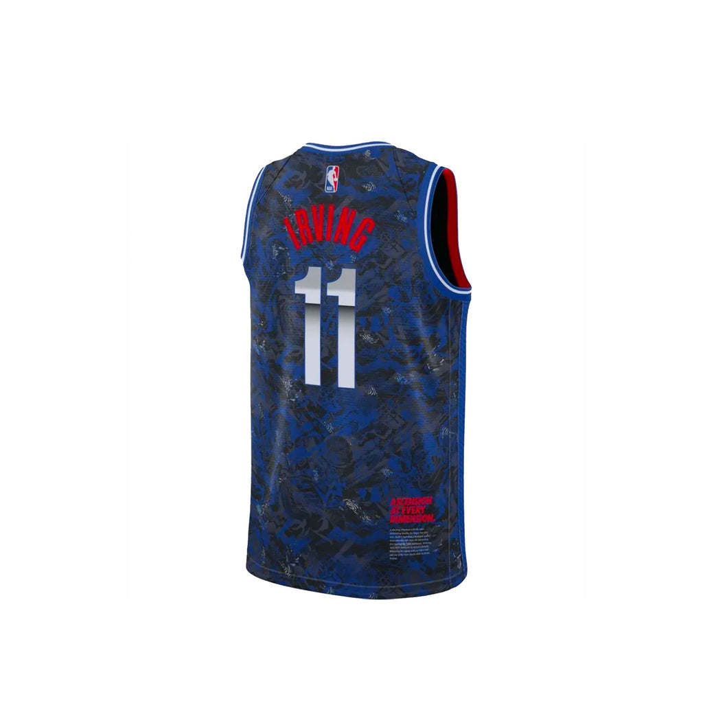 Mens Kyrie Irving Select Series Jersey Rush Blue Nike – Гарантія оригінальності – вид ззаду