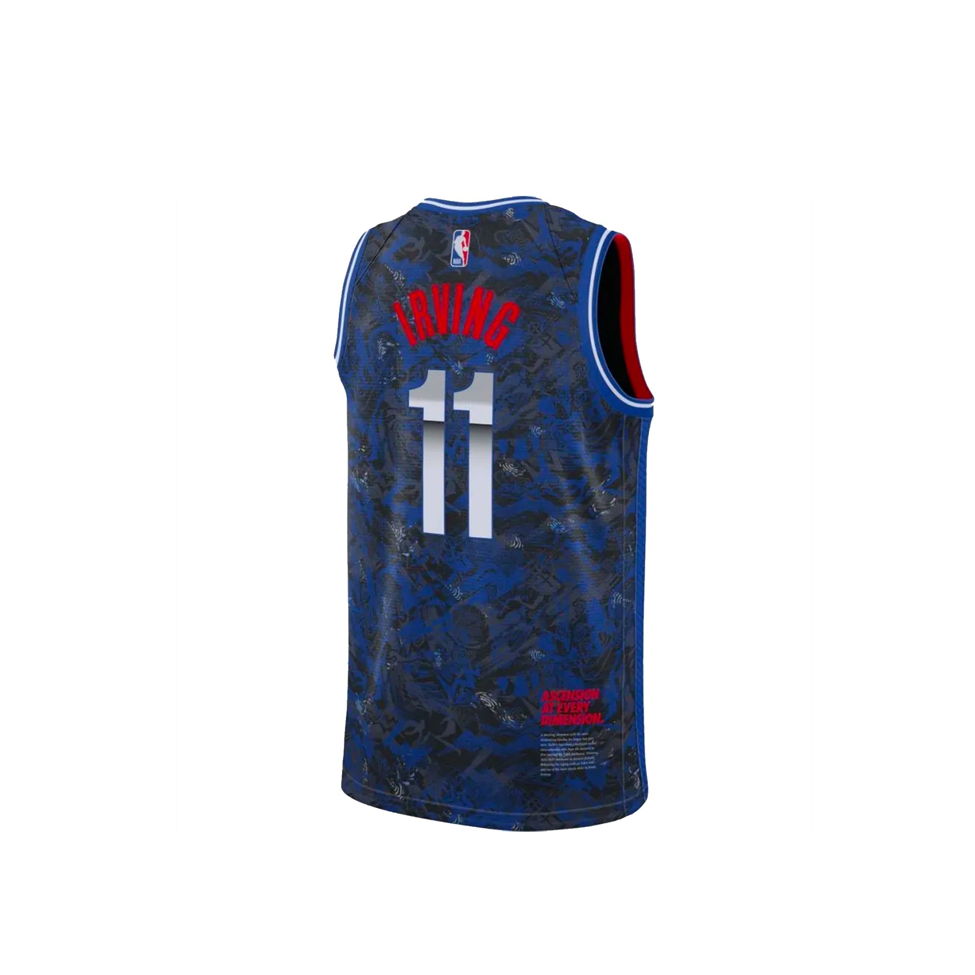 Mens Kyrie Irving Select Series Jersey Rush Blue Nike – Гарантія оригінальності – вид ззаду