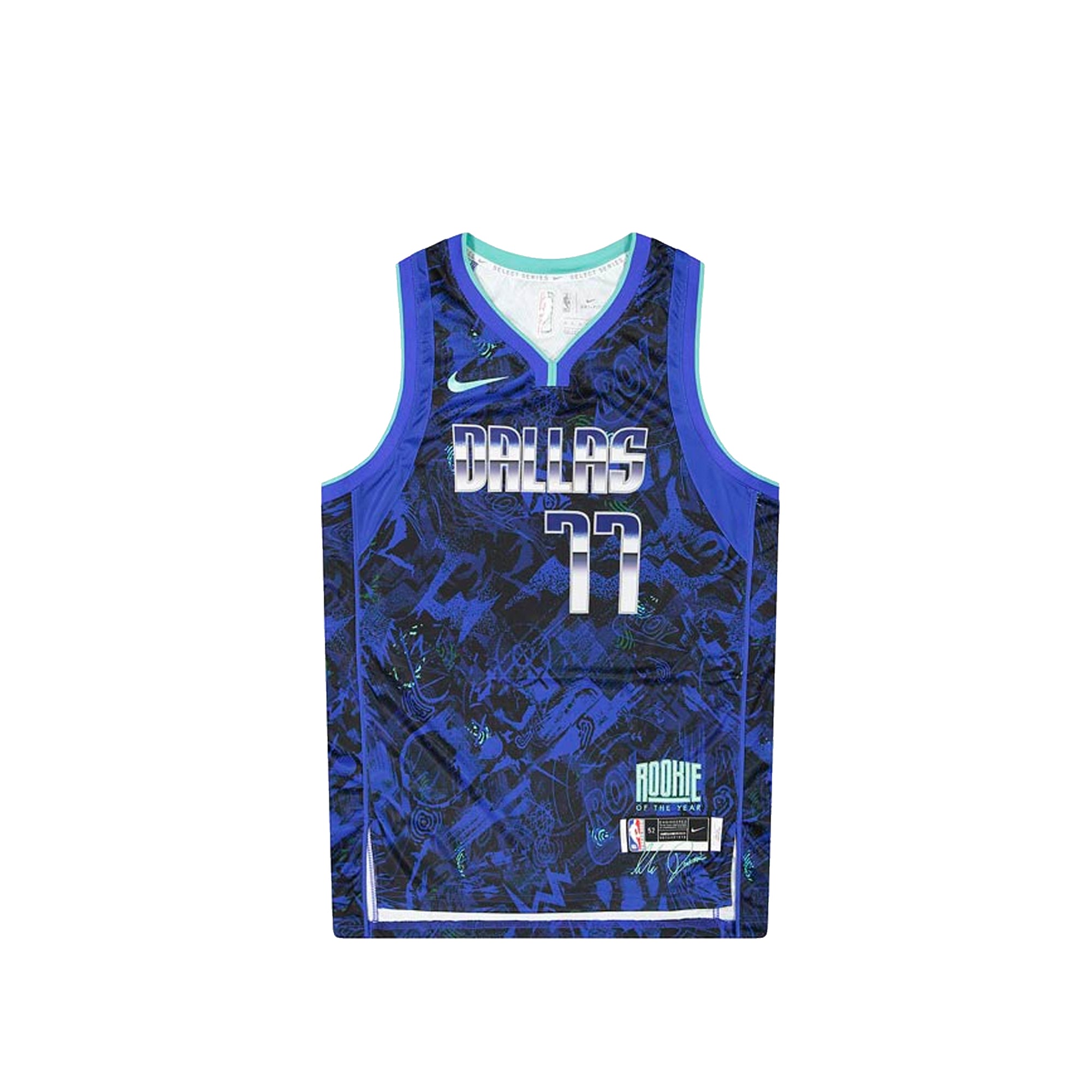 Mens Luka Doncic Select Series Jersey Hyper Royal Nike оригінал – Купити в Україні – боковий вид