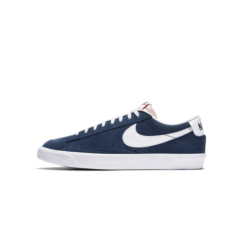 Mens Blazer Low 77 Suede Midnight Navy Shoes Nike оригінал – Купити в Україні – боковий вид