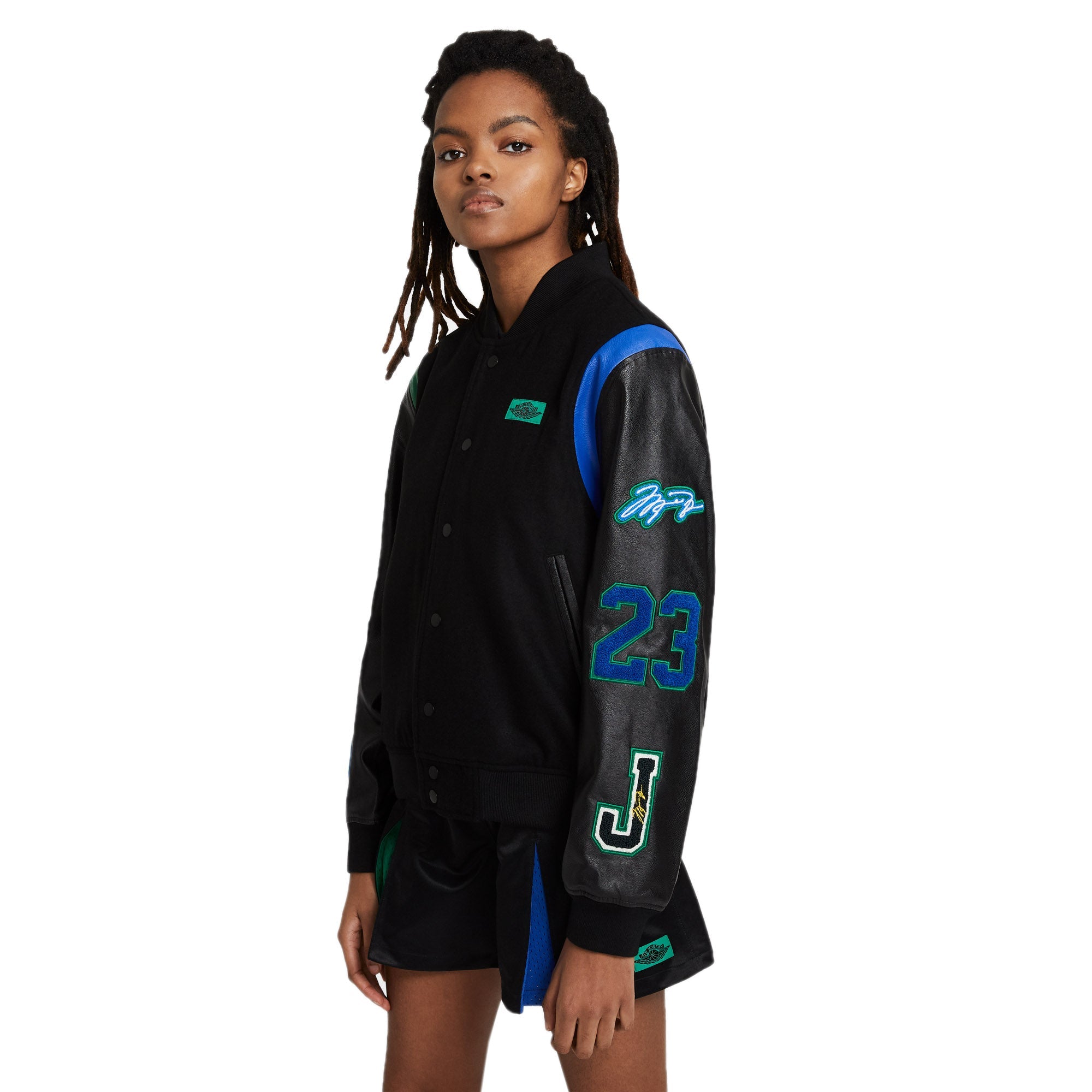 Оригінальна X Aleali May Womens Varsity Jacket Air jordan – боковий вид