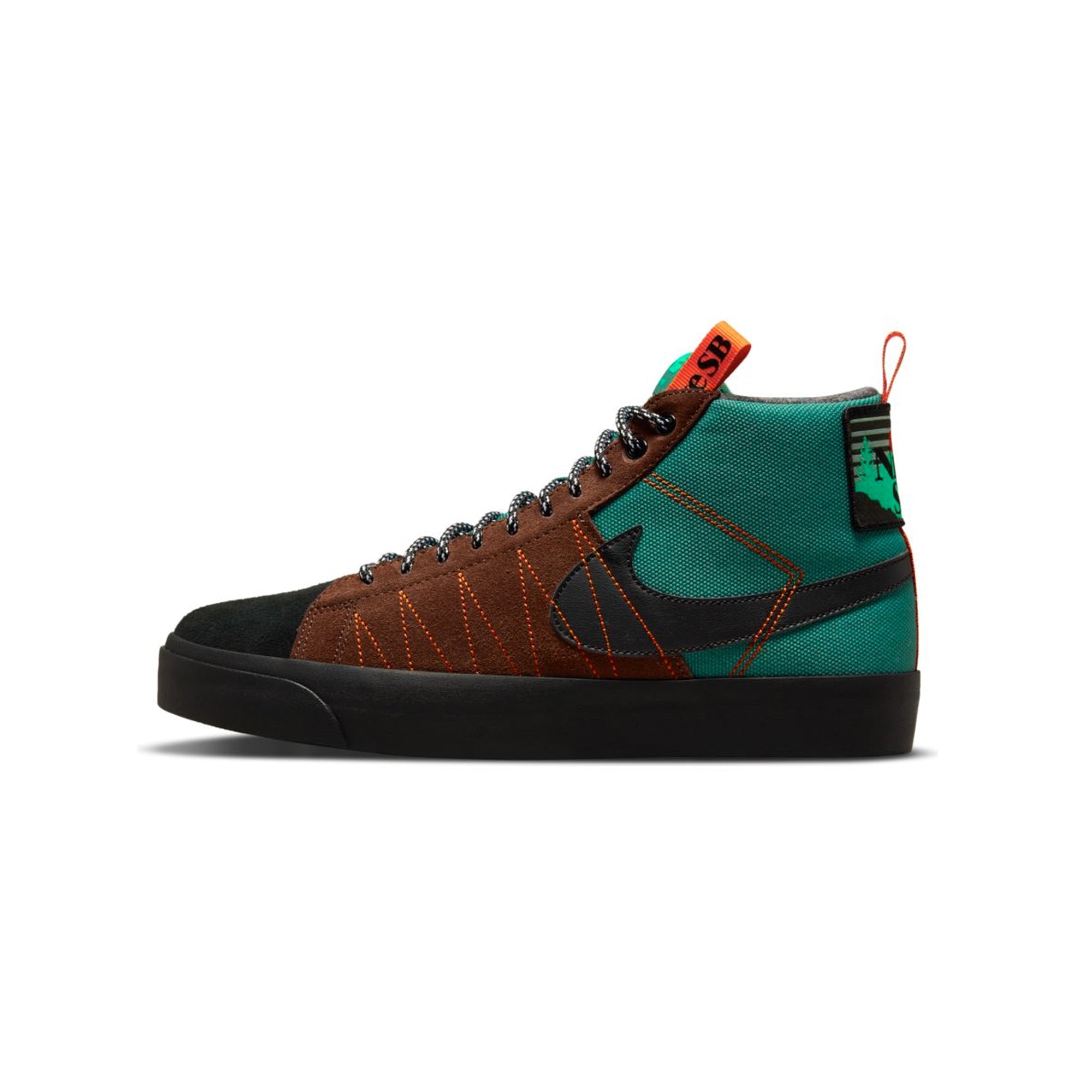 Mens Sb Zoom Blazer MID Premium Shoes Noble Green Nike оригінал – Купити в Україні – боковий вид