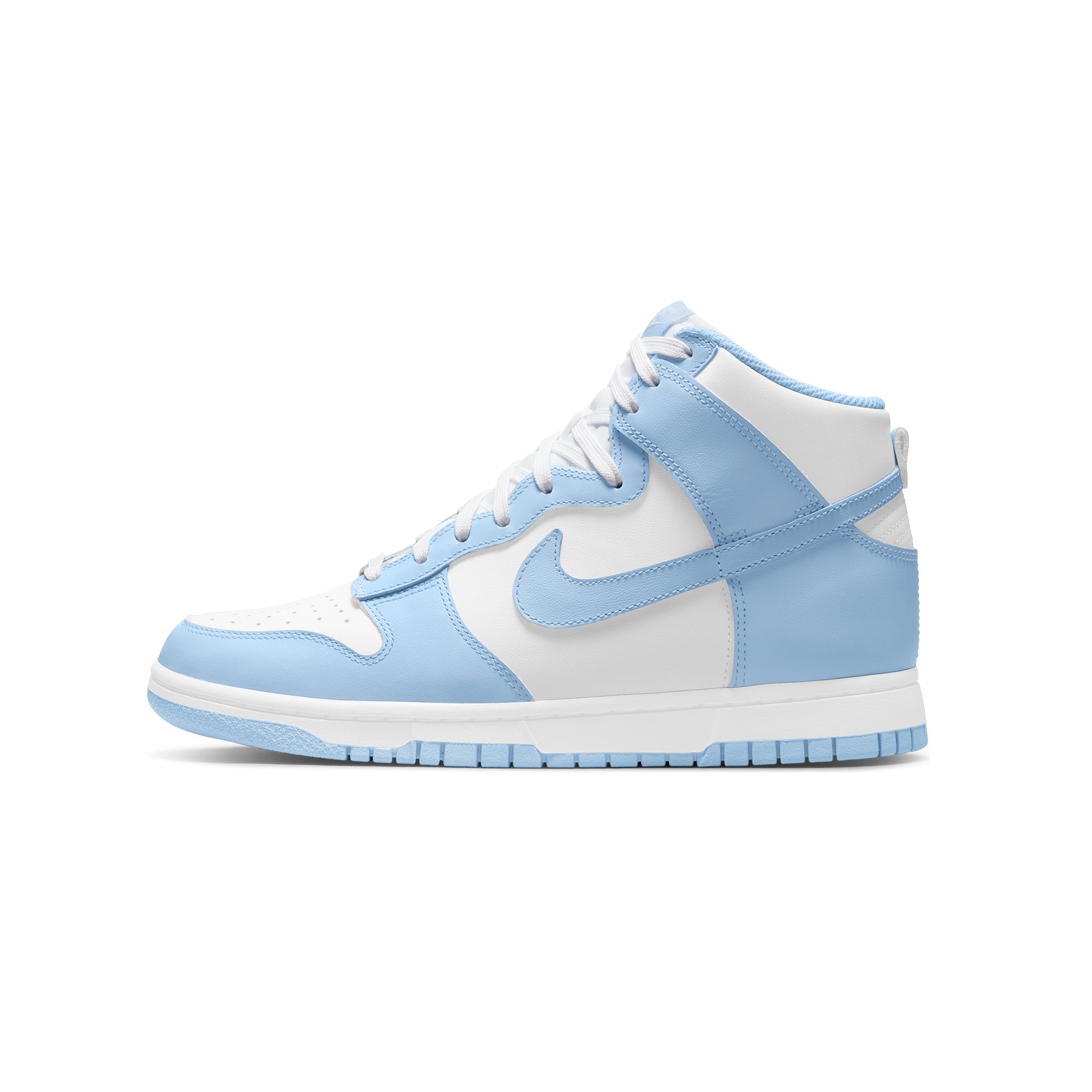 Оригінальна Womens Dunk High Shoes White Nike – боковий вид