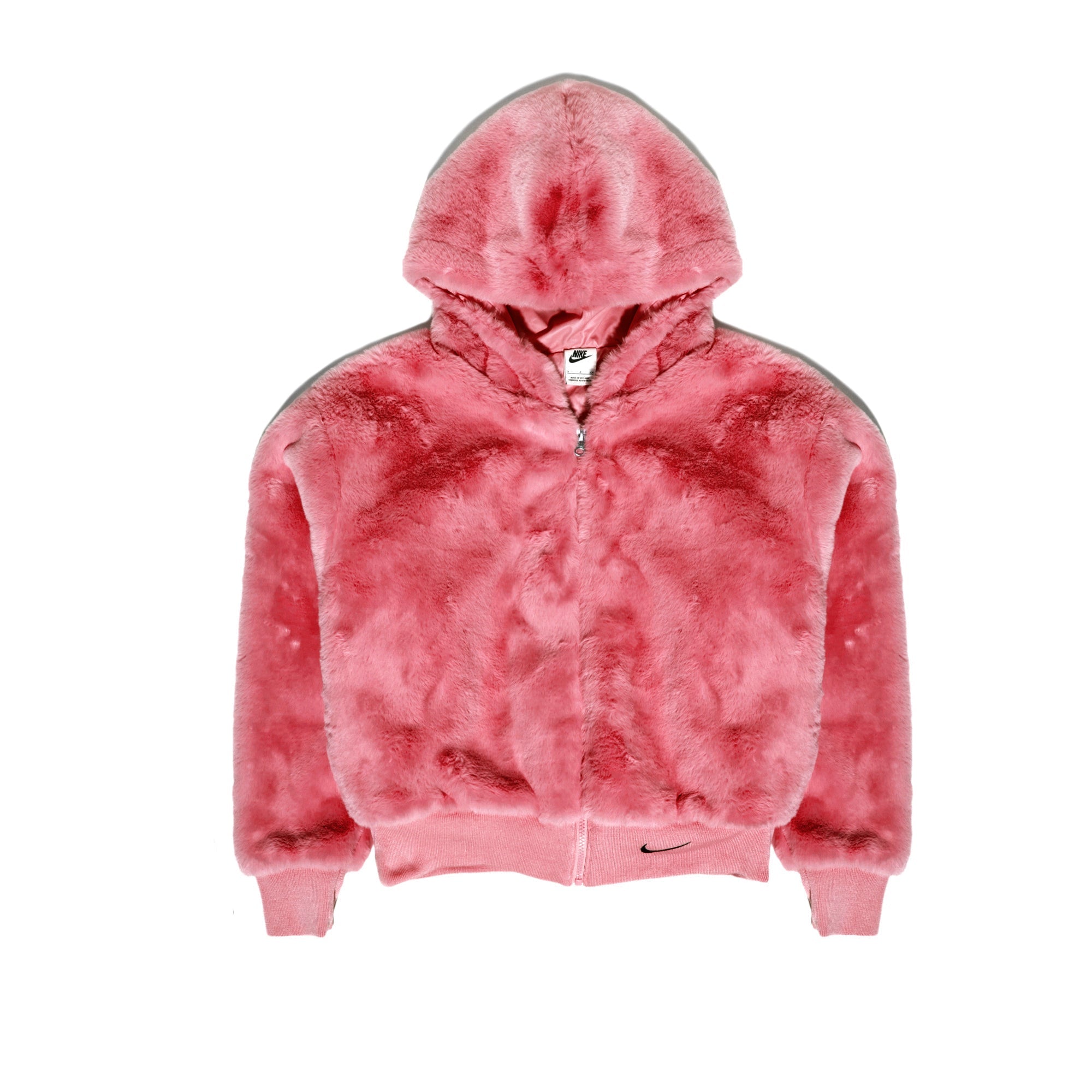 Womens Sportswear Essential Faux Fur Jacket Archaeo Pink Nike оригінал – Купити в Україні – боковий вид - NIKE