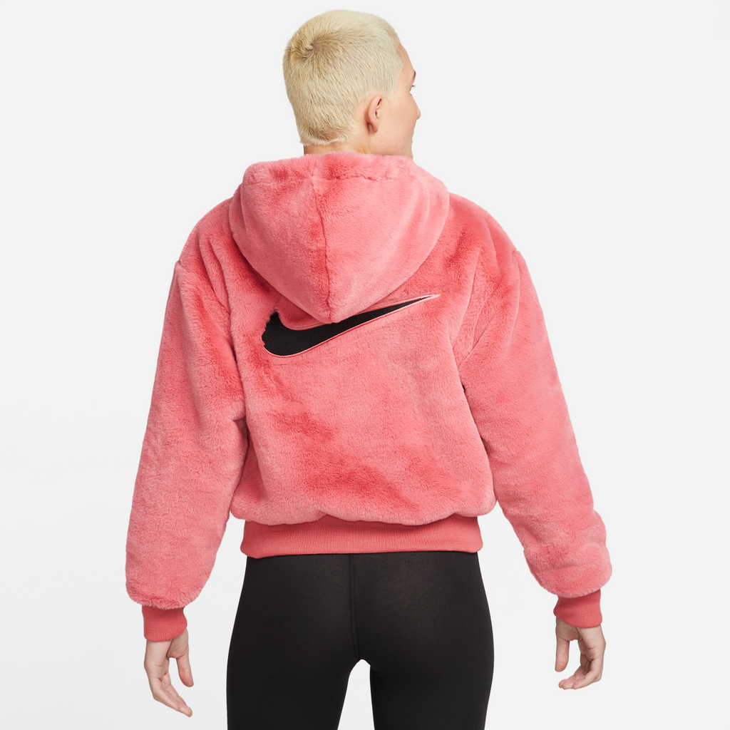 Womens Sportswear Essential Faux Fur Jacket Archaeo Pink Nike оригінал – Купити в Україні – детальний вид