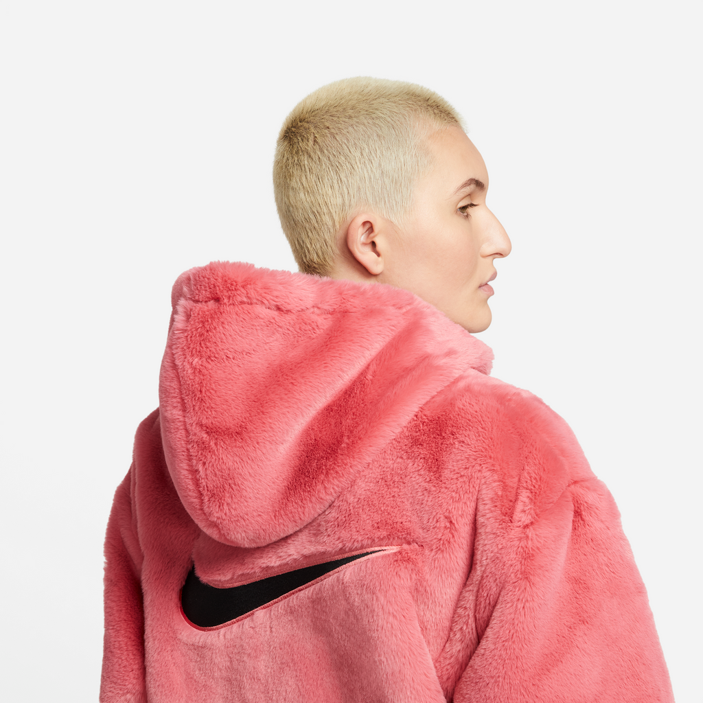 Womens Sportswear Essential Faux Fur Jacket Archaeo Pink Nike оригінал – Купити в Україні – збільшений вид