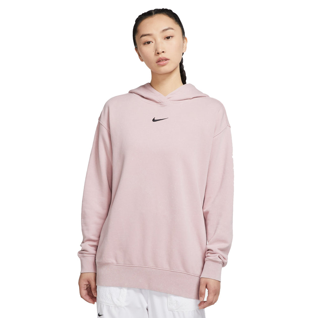 Womens Sportswear Washed Fleece Hoodie Champagne Nike оригінал – Купити в Україні – вид ззаду