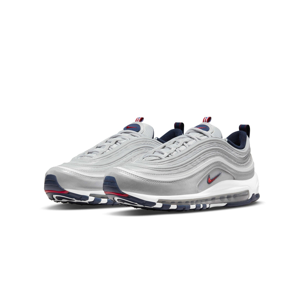 Mens Air Max 97 Puerto Rico Shoes Metallic Silver Nike – Гарантія оригінальності – вид ззаду