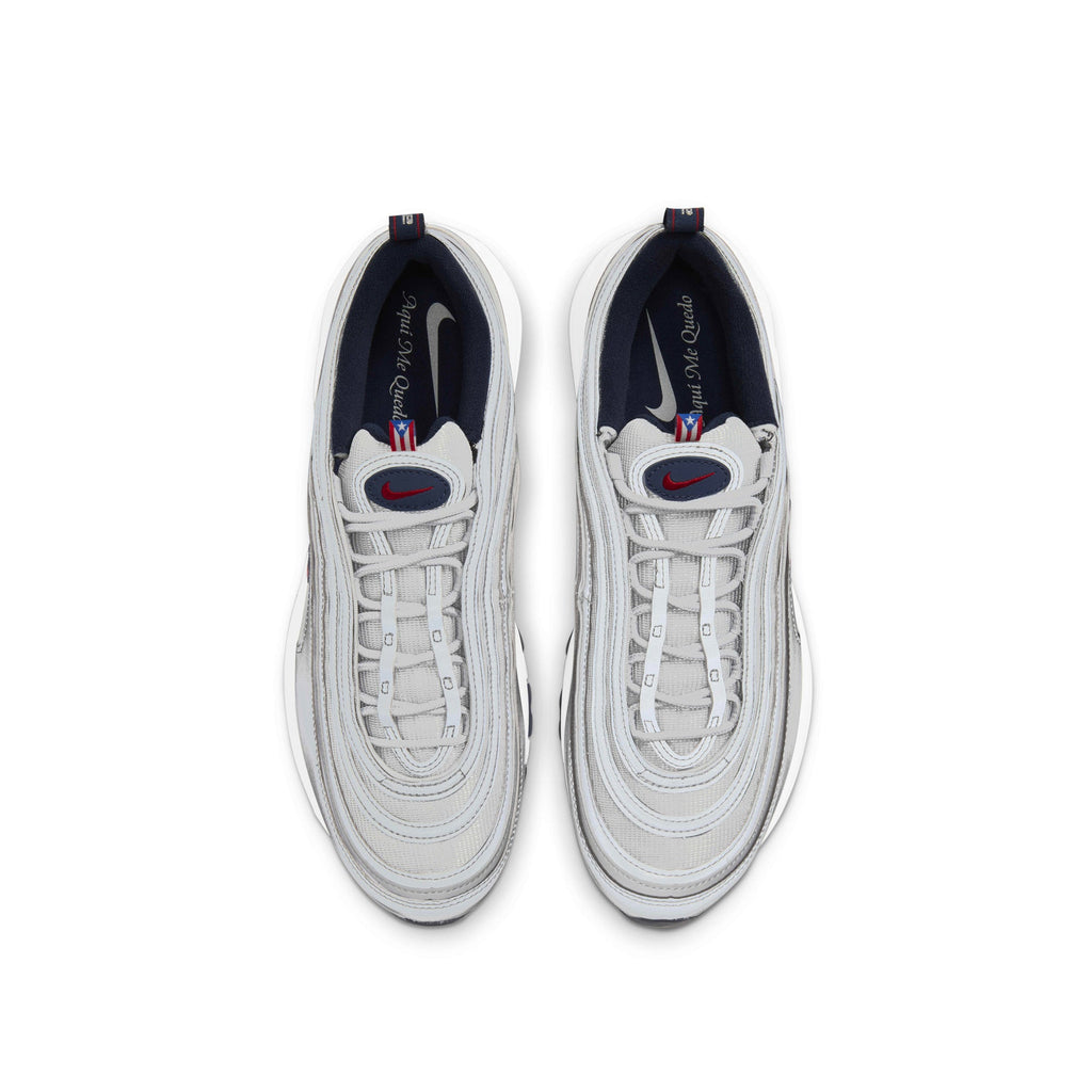 Mens Air Max 97 Puerto Rico Shoes Metallic Silver Nike – Гарантія оригінальності – збільшений вид