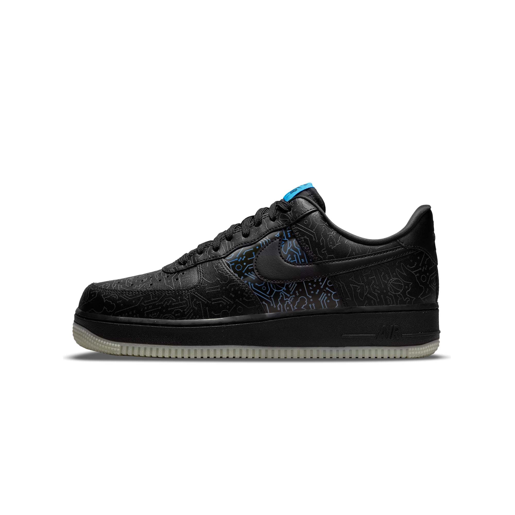 Mens Air Force 1 07 X Space Jam: A New Legacy Black Nike оригінал – Купити в Україні – боковий вид