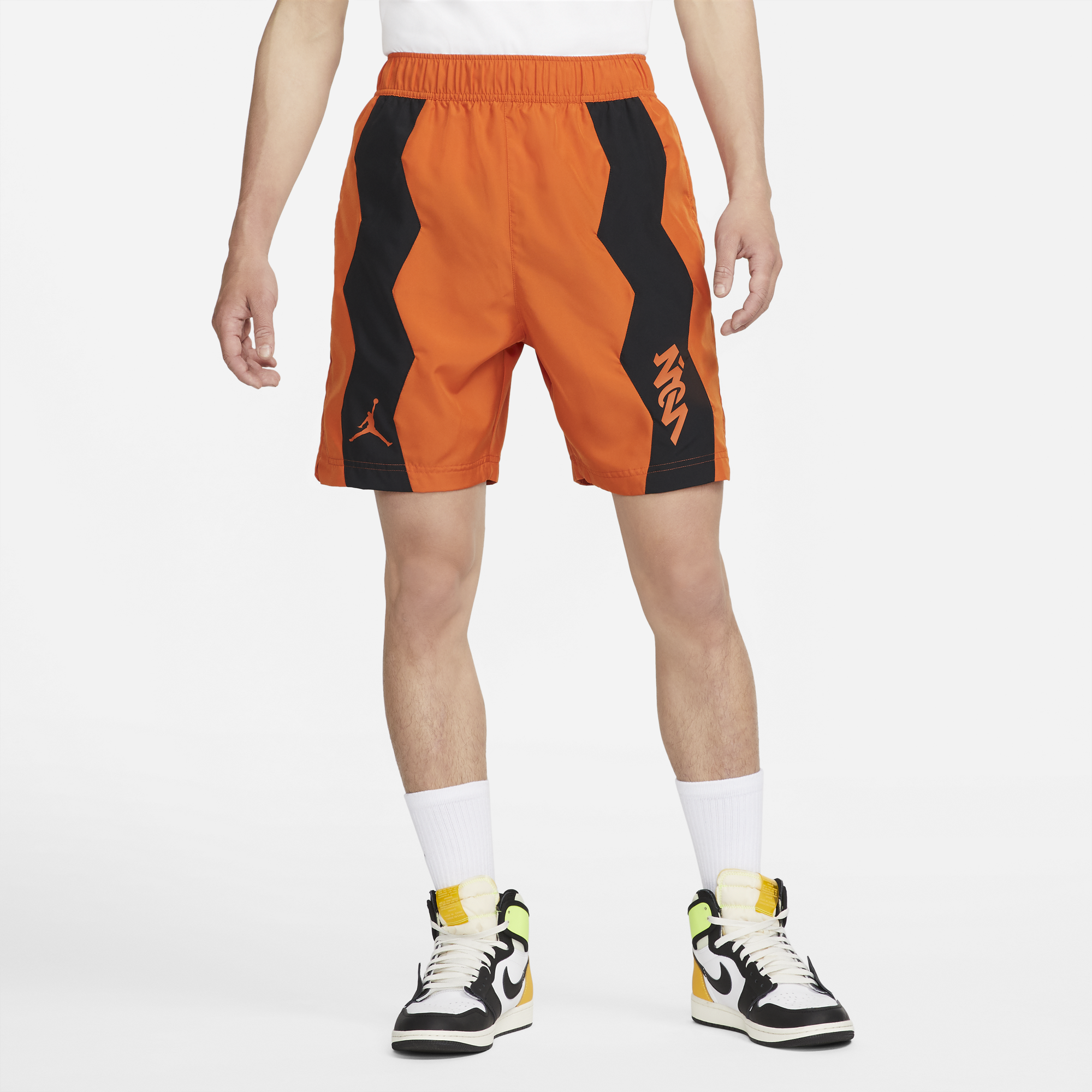 Jordan Mens Dri-Fit Zion Woven Shorts Campfire Orange Air jordan оригінал – Купити в Україні – вид ззаду