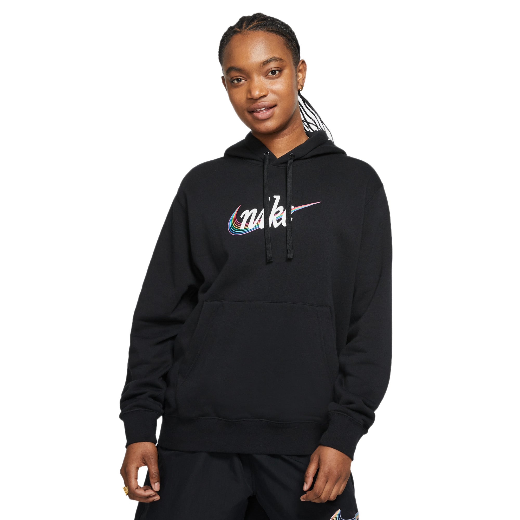 Mens Sportswear Betrue Hoodie Black Nike оригінал – Купити в Україні – вид ззаду - NIKE