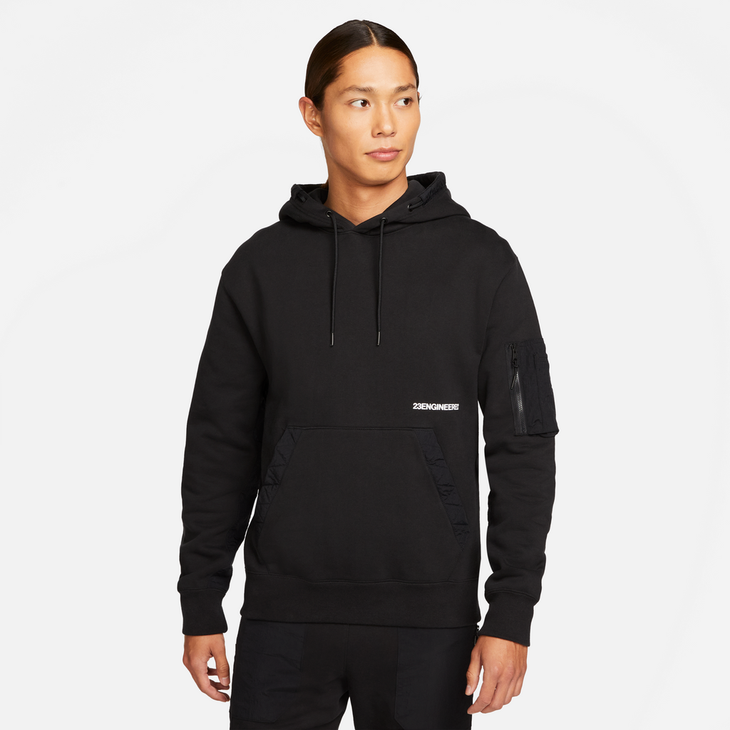 Mens 23 Engineered Fleece Hoodie Black Air jordan оригінал – Купити в Україні – вид ззаду
