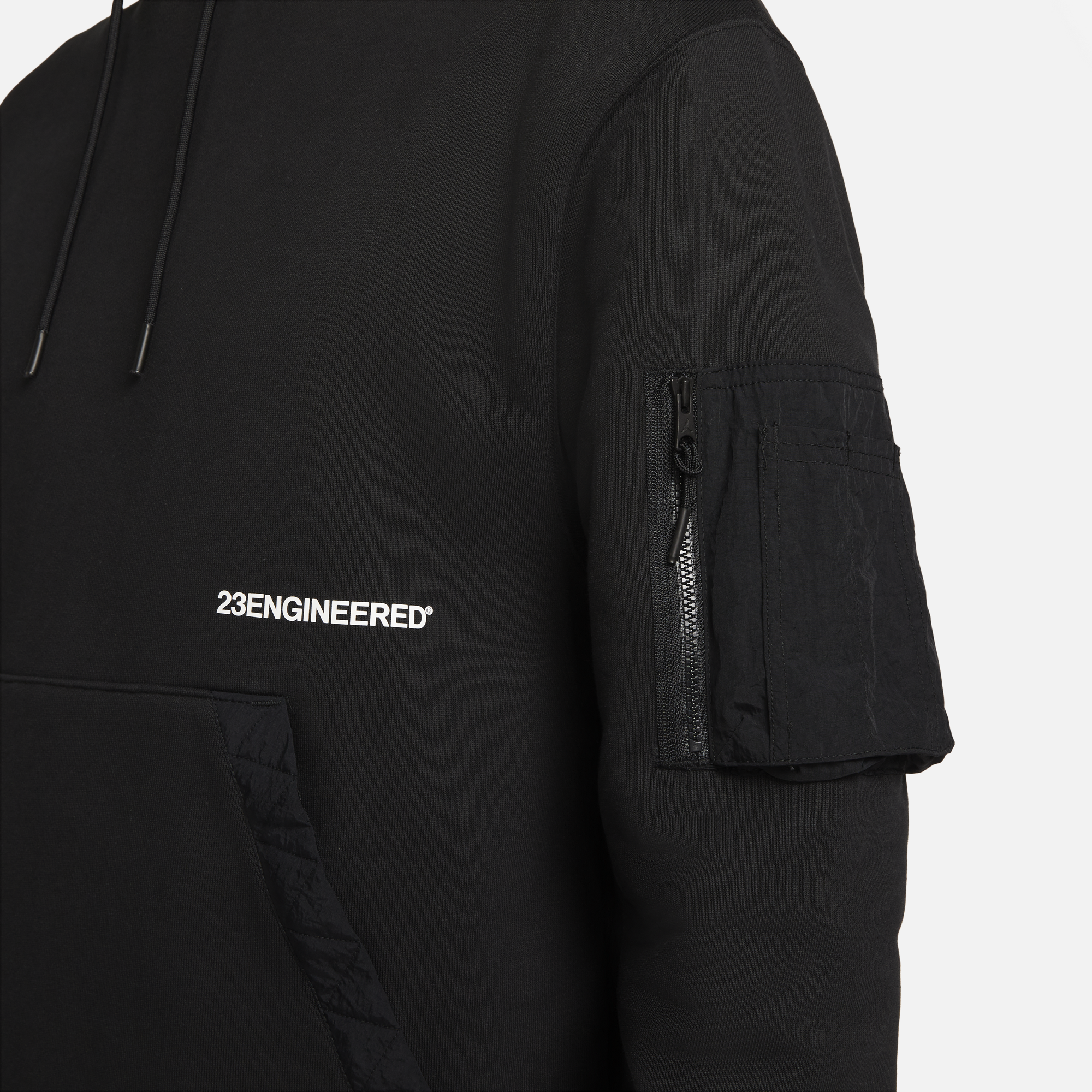 Mens 23 Engineered Fleece Hoodie Black Air jordan оригінал – Купити в Україні – збільшений вид