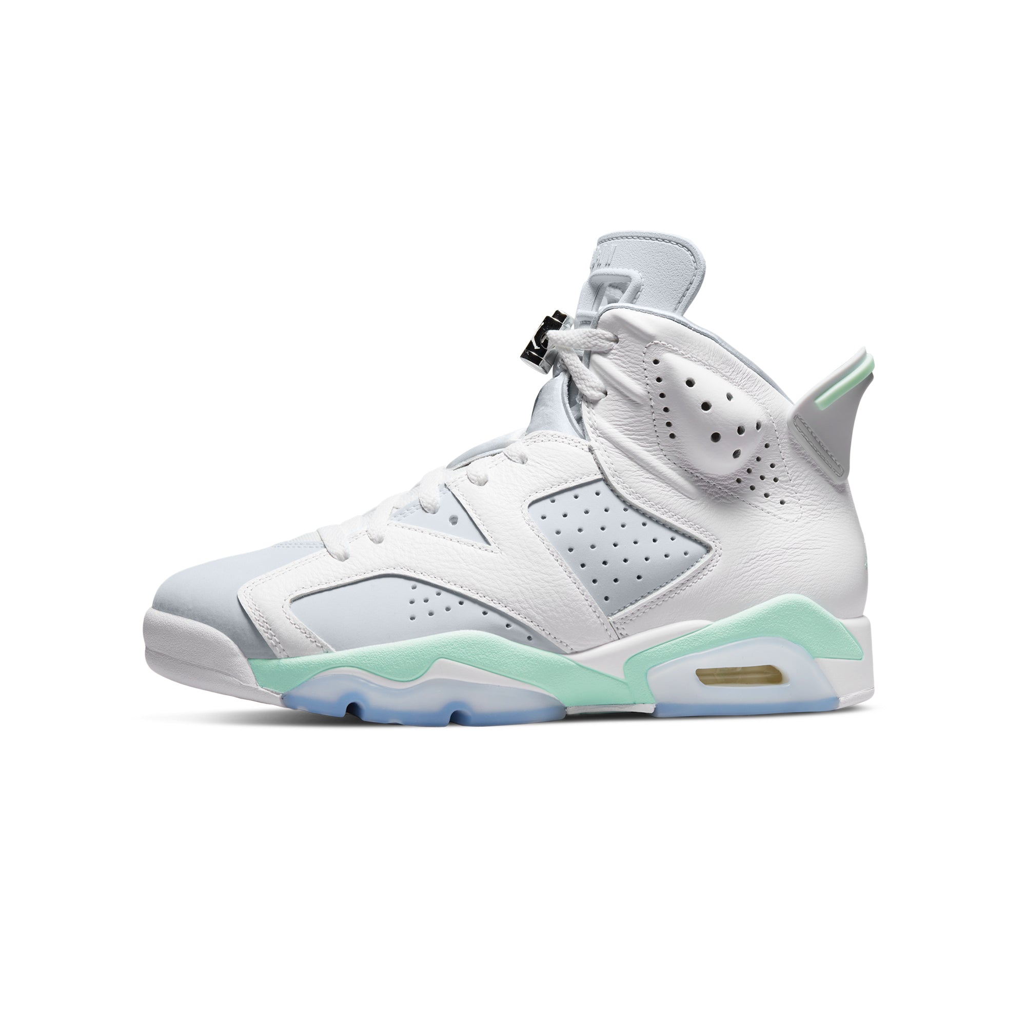 Оригінальна Womens 6 Retro Mint Foam Shoes Air jordan – боковий вид