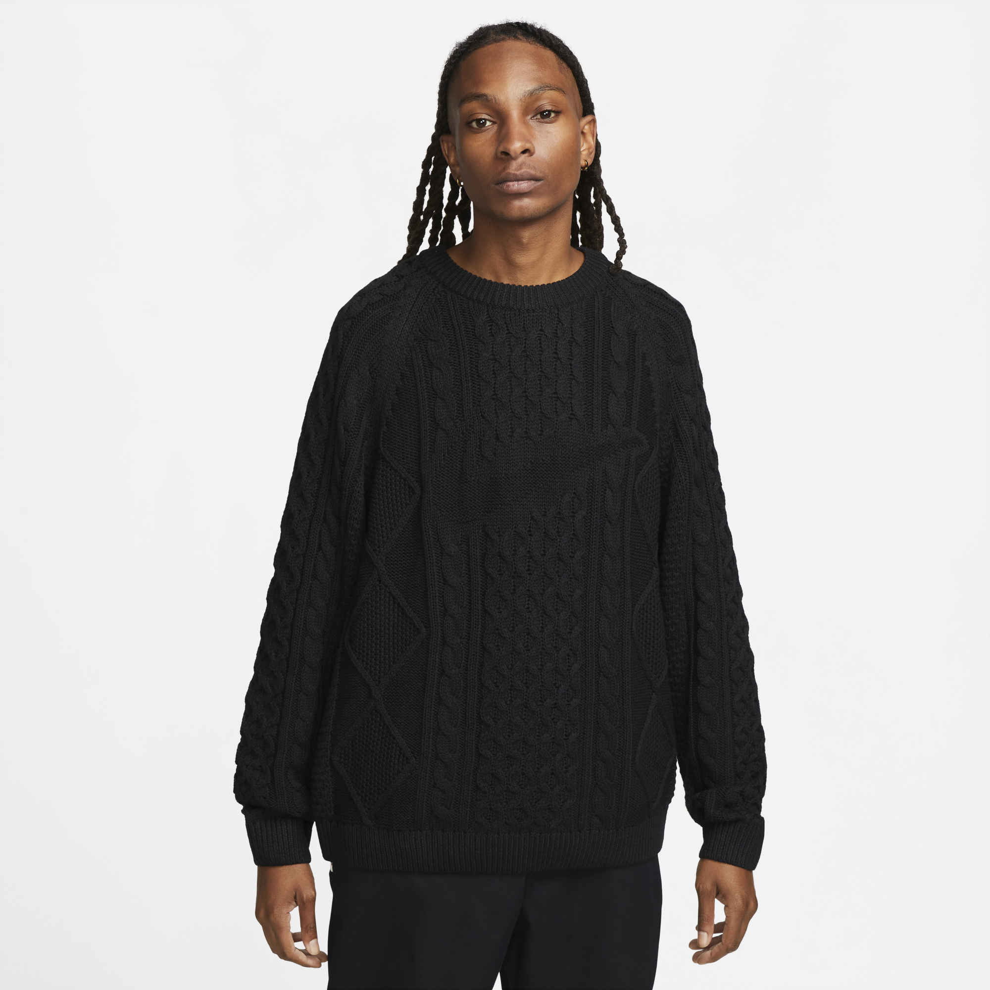 Оригінальна Sportswear Mens Cable Knit Sweater Nike – вид ззаду - NIKE
