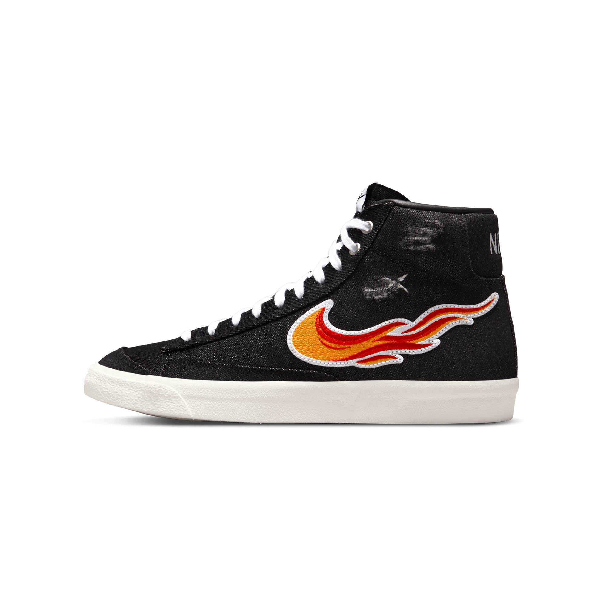 Mens Blazer MID 77 Shoes Black Nike оригінал – Купити в Україні – боковий вид