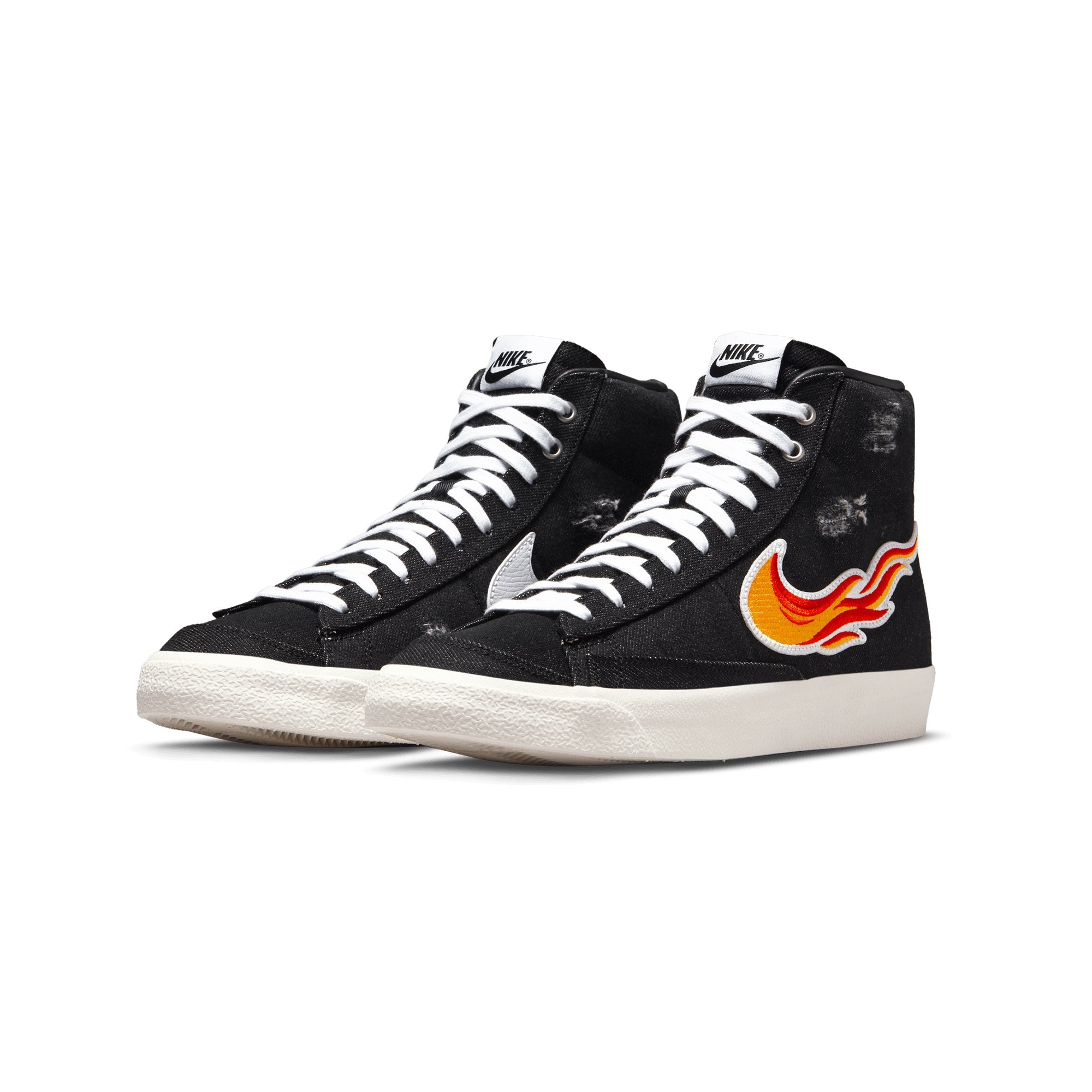 Mens Blazer MID 77 Shoes Black Nike оригінал – Купити в Україні – вид ззаду