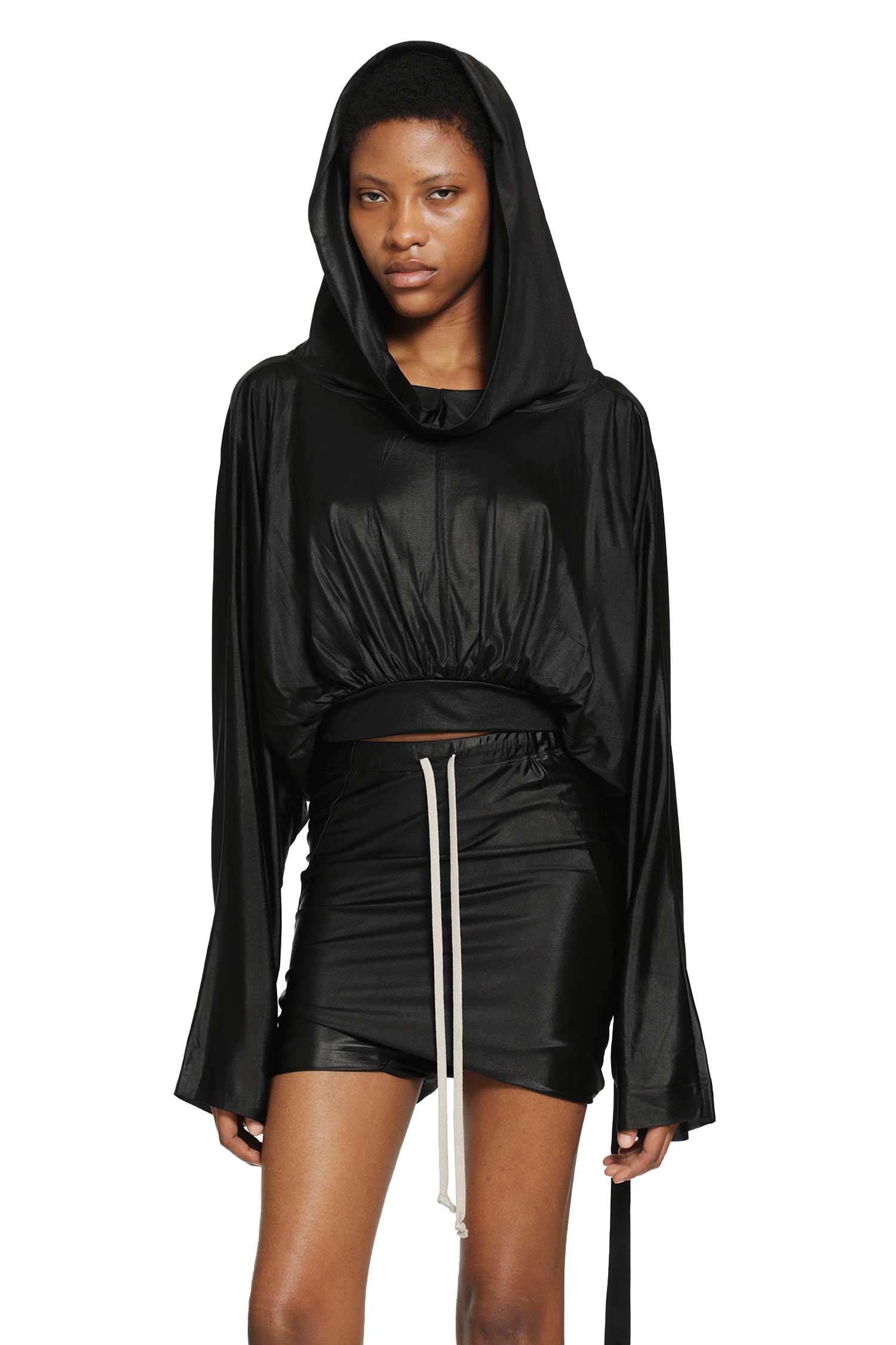 Cropped Hooded Top Rick owens – Гарантія оригінальності – боковий вид
