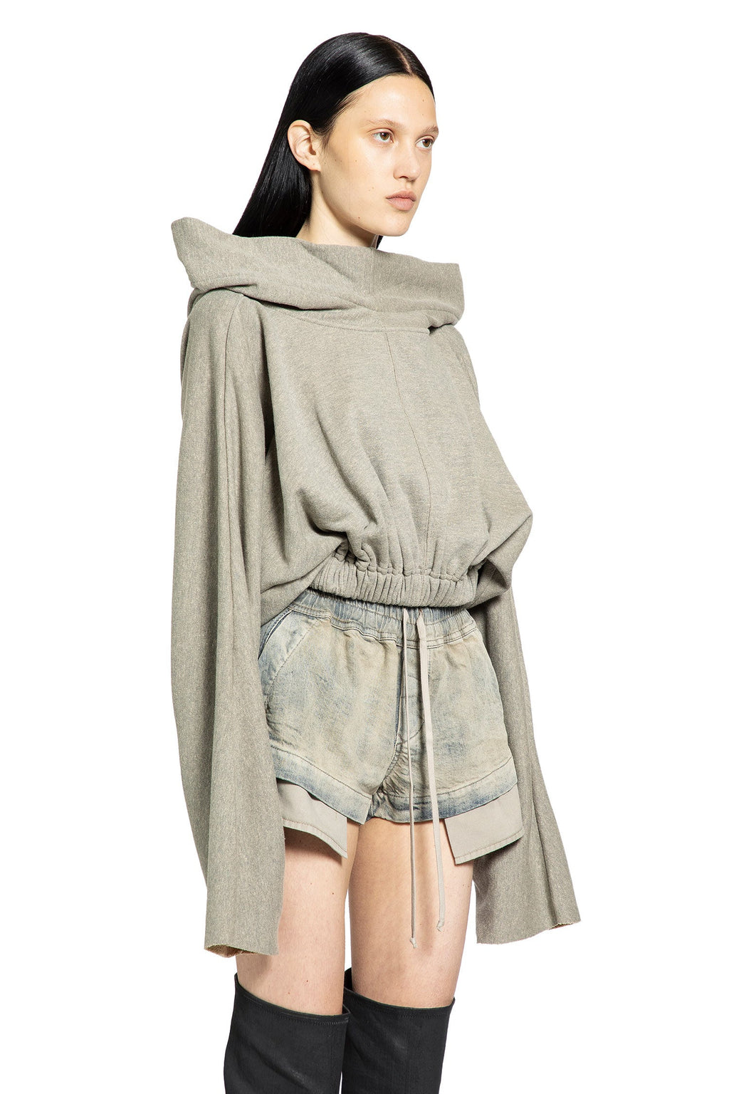 Cropped Hoodie Sweatshirt Rick owens – Гарантія оригінальності – детальний вид