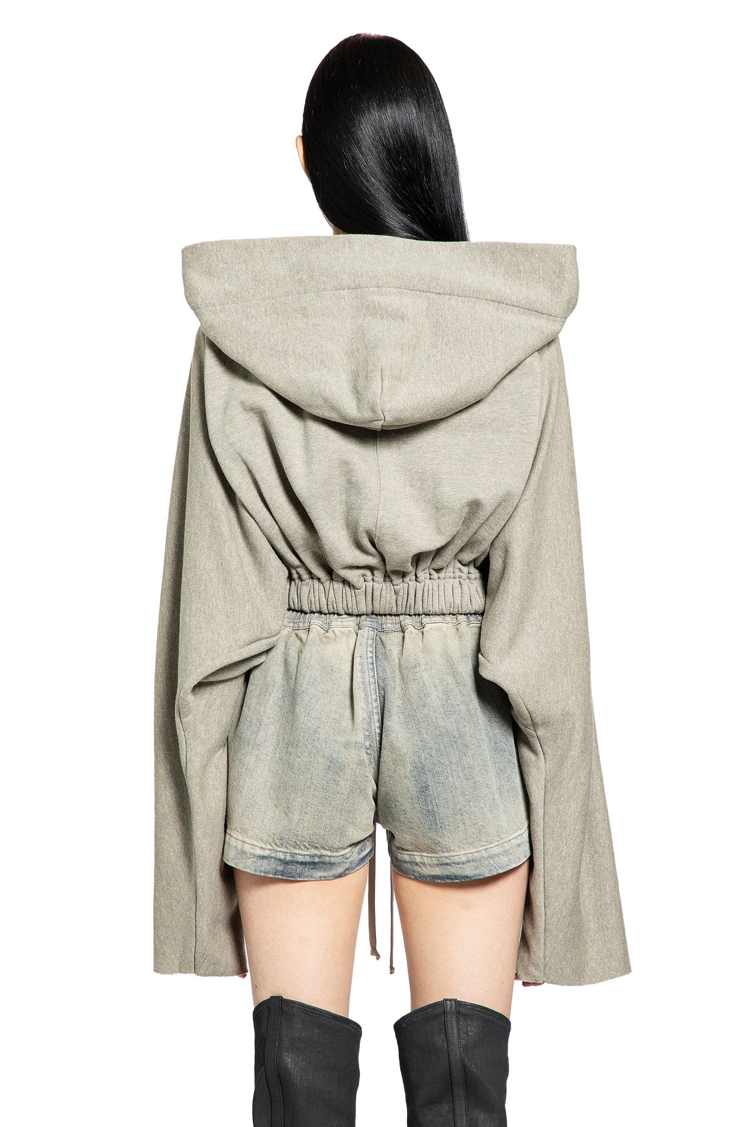Cropped Hoodie Sweatshirt Rick owens – Гарантія оригінальності – збільшений вид - RICK OWENS