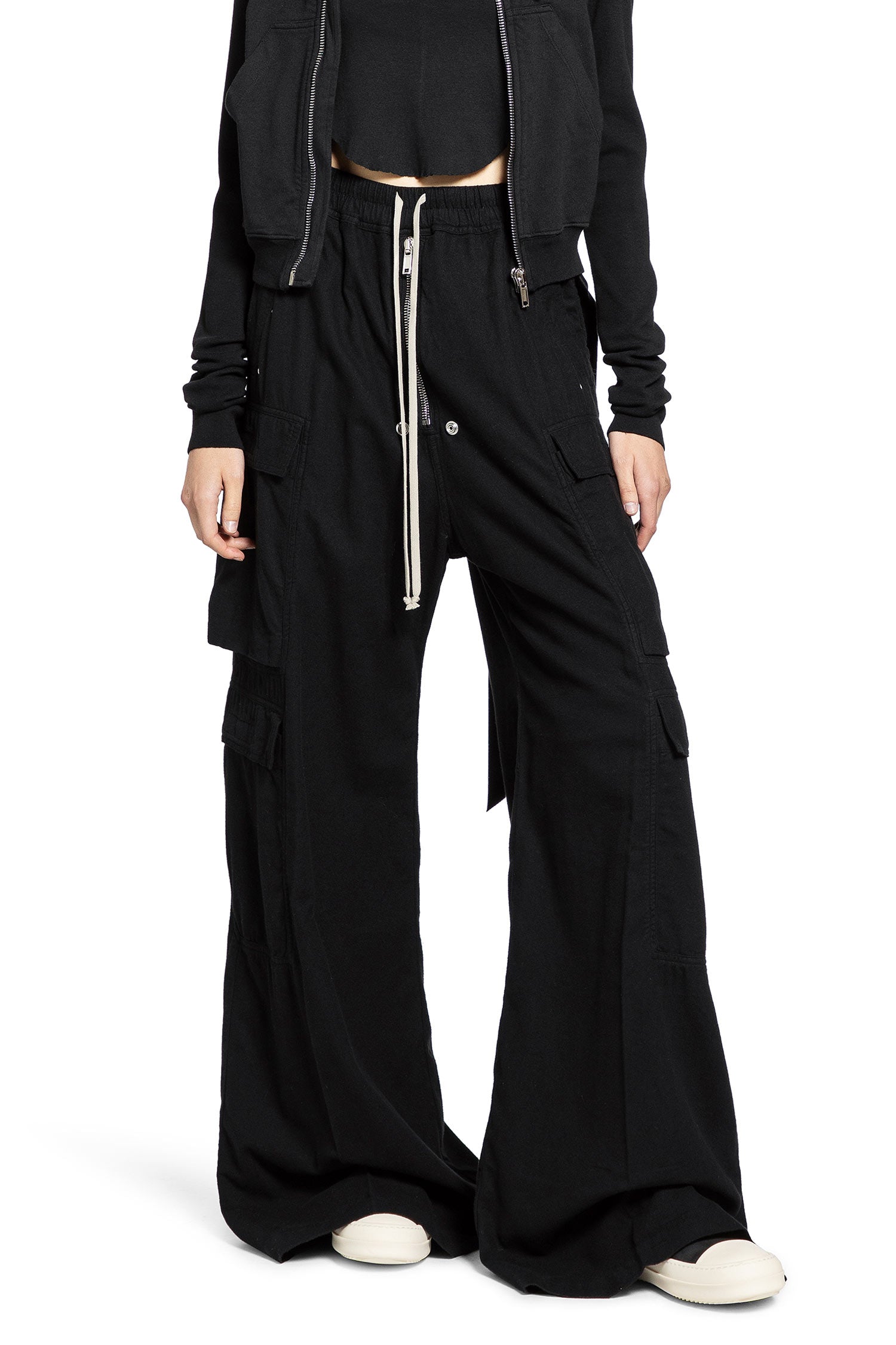 Оригінальна Wide Cargo Pants In Cotton Rick owens – боковий вид