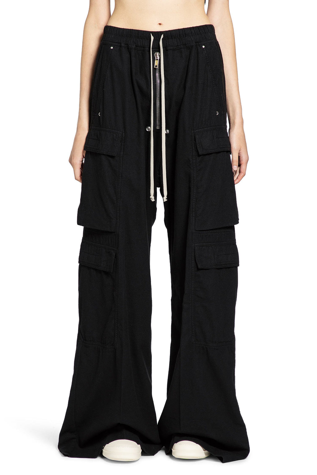 Оригінальна Wide Cargo Pants In Cotton Rick owens – вид ззаду
