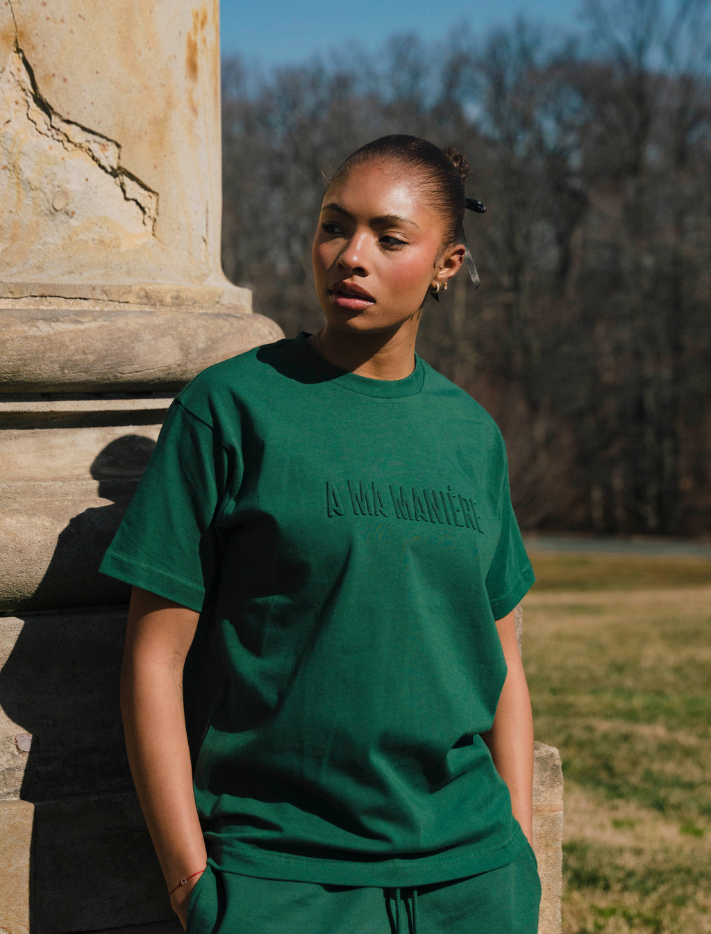 Оригінальна Contrast Stitch T-Shirt A ma maniere – детальний вид