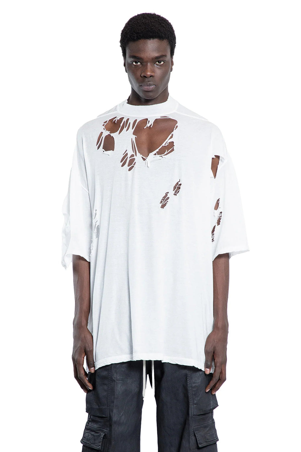 Оригінальна Hollywood Tommy T In Cotton Gauze Jersey Rick owens – вид ззаду