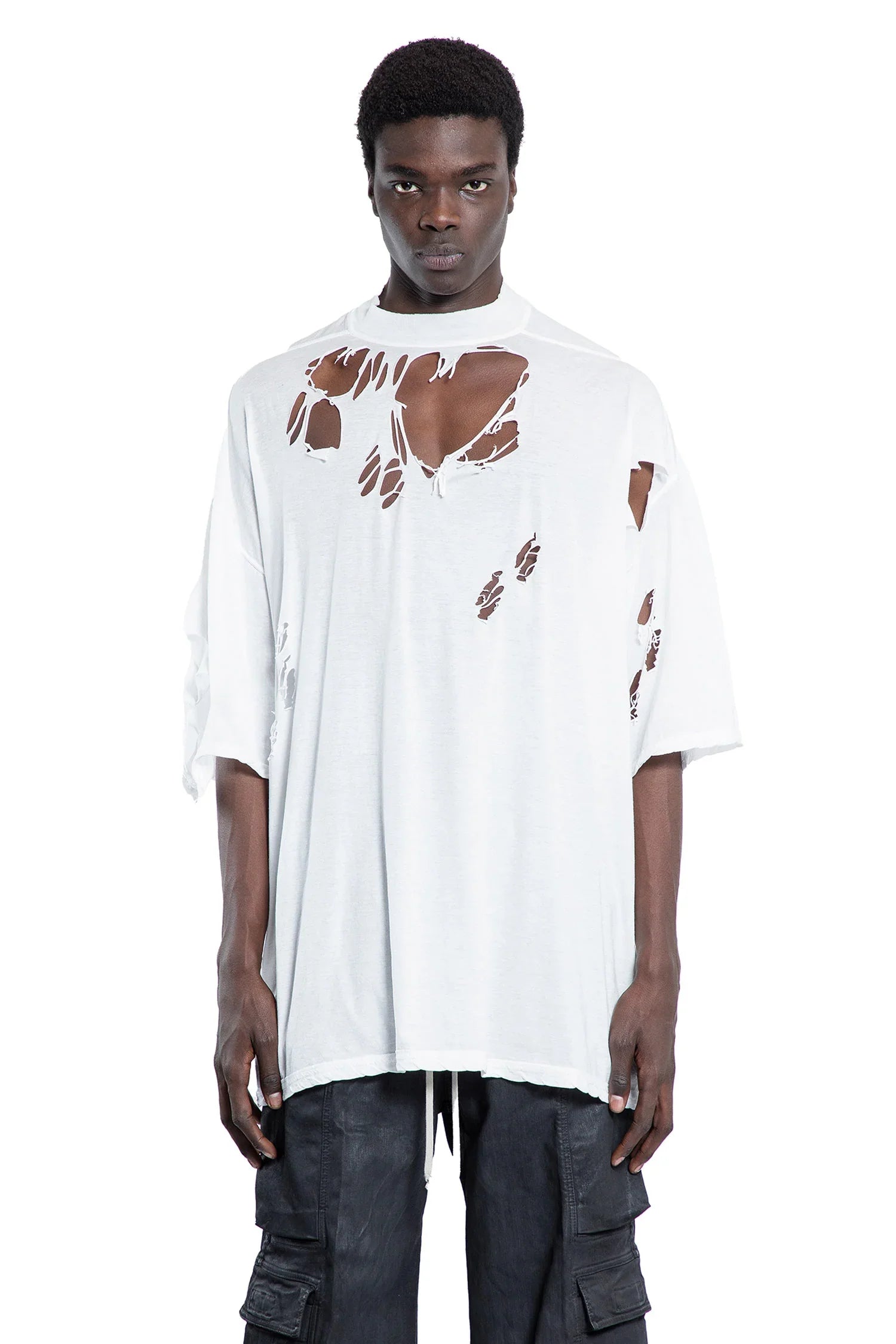 Оригінальна Hollywood Tommy T In Cotton Gauze Jersey Rick owens – вид ззаду