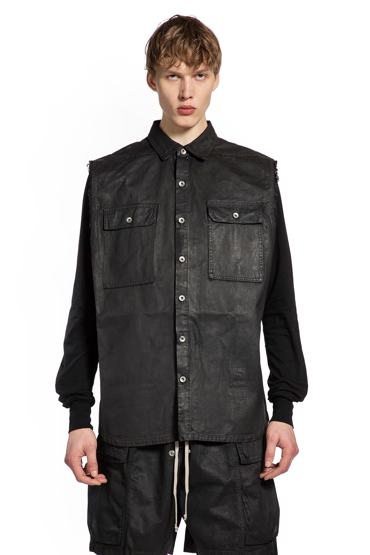 Temple Sl Tommy Outershirt Rick owens оригінал – Купити в Україні – боковий вид - RICK OWENS